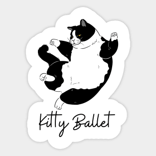 Funny Cat Ballet Dancer Sticker